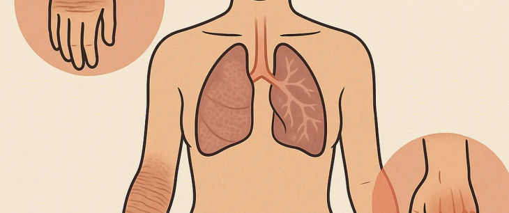Sklerodermia: prejavy na koži, kĺboch a pľúcach